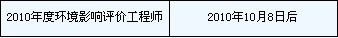 浙江2010年環(huán)境影響評(píng)價(jià)師資格證書領(lǐng)取時(shí)間安排